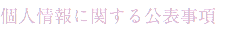 個人情報に関する公表事項